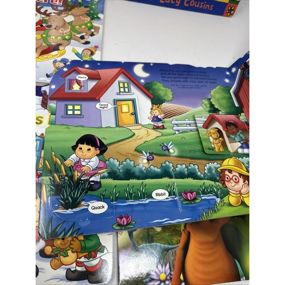 LOT 6 Lift the Flap Board Books Fisher Price Little People Dinosaur Train Maisy'